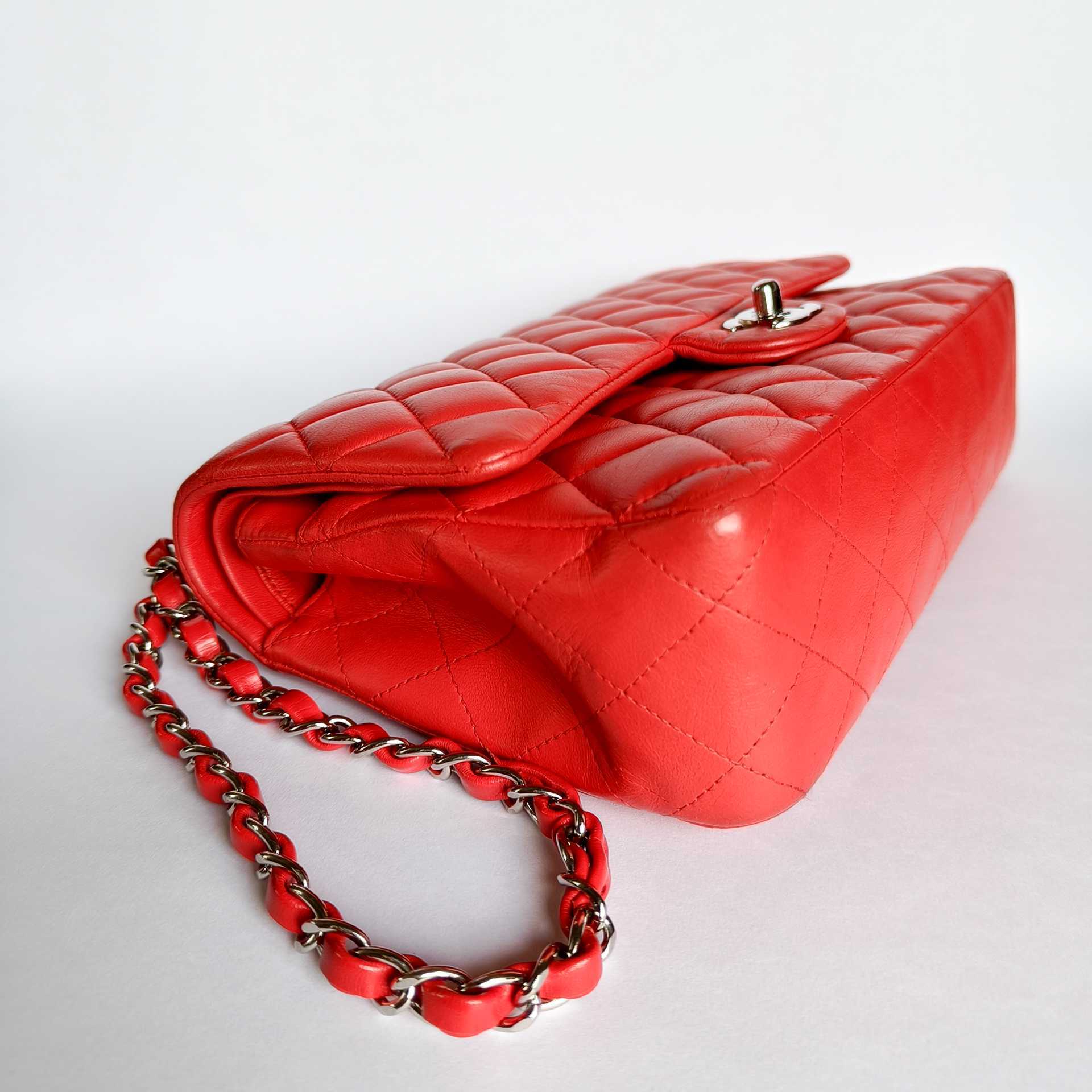 Chanel Red Quilted Patent Leather Maxi Classic Double Flap Bag at 1stDibs