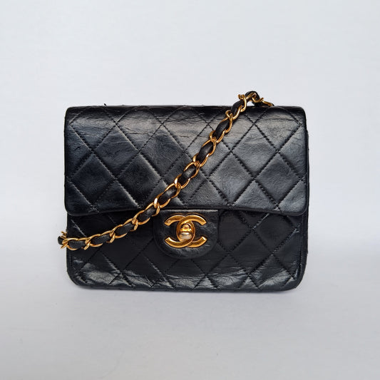 Chanel Chanel Mini Square Flap Bag Lammeskind læder - Crossbody tasker - Etoile Luxury Vintage