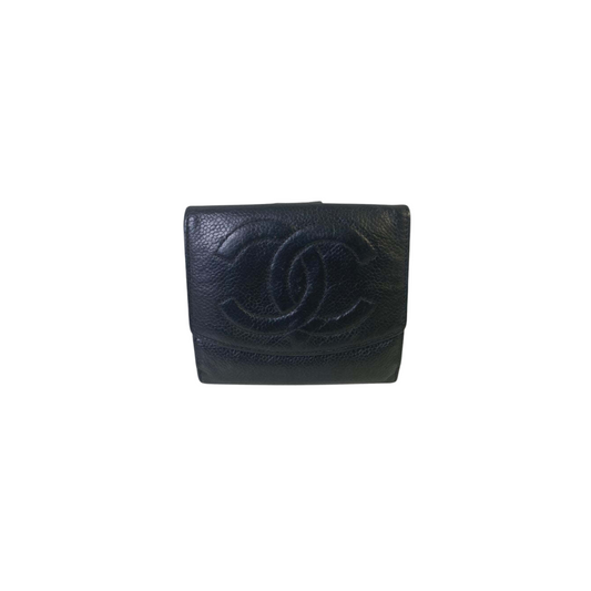 Chanel-Chanel CC Coin Purse Caviar Leather-Chanel Πορτοφόλι-Vintage Wallet-Etoile Luxury Vintage Άμστερνταμ