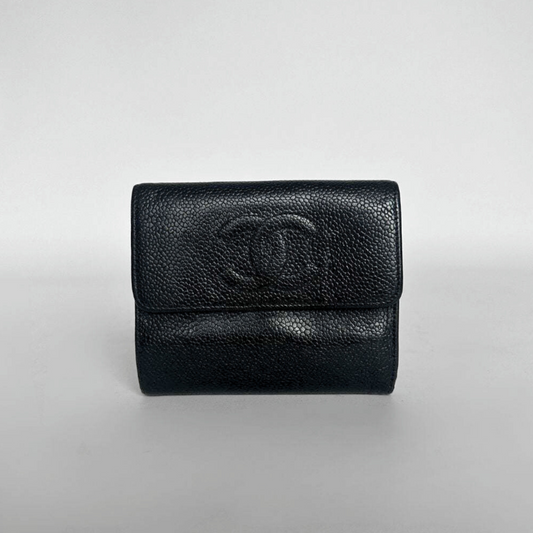 Chanel Chanel Carteira CC Pequena Caviar Couro - carteira - Etoile Luxury Vintage