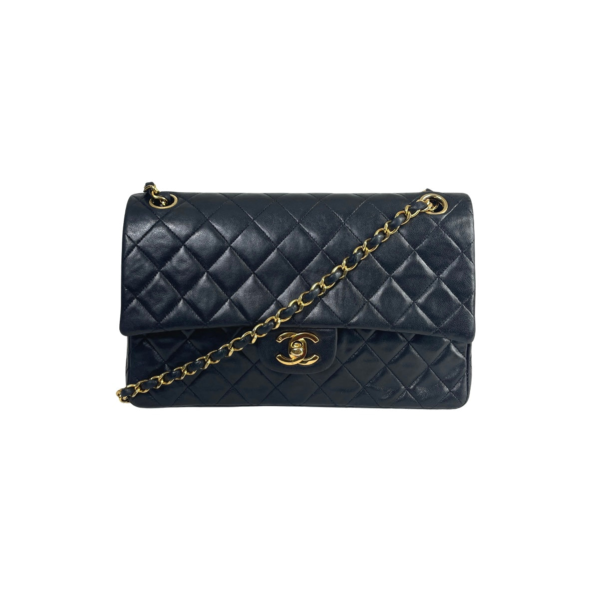 Chanel Chanel Classic Flap Bag Mellem lammeskindslæder - Skuldertasker - Etoile Luxury Vintage
