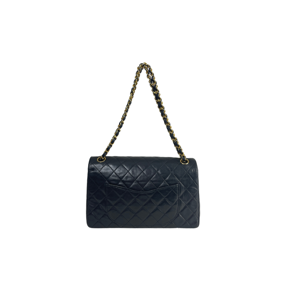 Chanel Classic Flap Lambskin Leather Tote Bag Beige/Black
