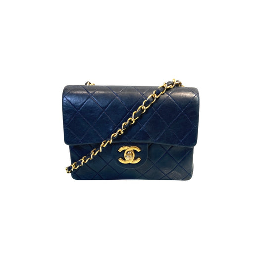 Chanel -Chanel Klassisk singel Flap Bag Mini lammeskinn skinn -Chanel Crossbody bag-Vintage Chanel- Etoile Luxury Vintage Amsterdam